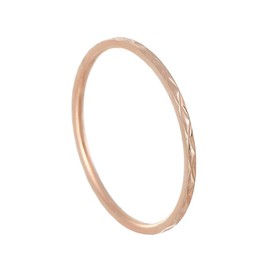 IFUAQZ Stainless Steel 1MM Thin Midi Stacking Rings Shiny Engagement Wedding Band for Women Girls Rose Gold Size 8