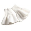 SUZALA Removable Wrist Cuffs False Sleeves for Women Teens, Knitting-White