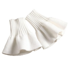 SUZALA Removable Wrist Cuffs False Sleeves for Women Teens, Knitting-White