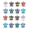 DanLingJewelry 40個 8色 エナメル ウミガメ チャーム アニマルチャーム エナメル オーシャンチャーム ジュエリーメイキング