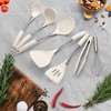 Premium White Silicone Cooking Utensils Set-Non-Toxic, Heat Resistant, BPA Free
