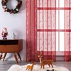 ABREEZE Christmas Decor Curtain 2panels Semi-Shading Rod Pocket Curtain Red