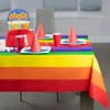 Tiardey Pack of 2 Rainbow Tablecloths Colourful Rectangle Thickened Tablecloth
