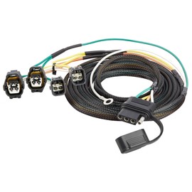 Oyviny 4 Pin Trailer Wiring Harness 55363 for 1998-2006 Jeep Wrangler/Jeep TJ, Plug &Play TJ 4-Way Flat Tow Hitch Trailer Wiring Pure Copper Wire 80 Inches