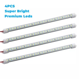 MICTUNING Interior LED Light Bar, 4PCS 12V 48 LEDs 6500K Light Strip, for Car Truck Camper