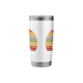 Worm Farmer Retro Vintage Worm Hat Red Wiggler Worm Compost Stainless Steel Insulated Tumbler