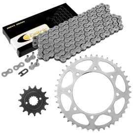 Caltric Drive Chain & Sprocket Kit for Kawasaki KLR650 Kl650A Kl650E 1990-2016