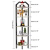 YMYNY 5-Tier Corner Shelf, Freestanding Corner Bookcase with 6 Wooden
