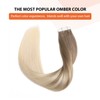 XDhair Tape Extensions, Real Hair, Ash Brown to Platinum Blonde,