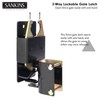 SANKINS 2 Way Heavy Duty Lockable Gate Latch, Black Anti-Sag