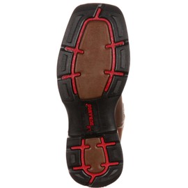 Durango Lil' Rebel Western Boot, Dark Brown and Blue, 1 US Unisex Little Kid