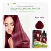 Shampoo Tinte Cubre Canas Rojo Vino Herbishh 500ml