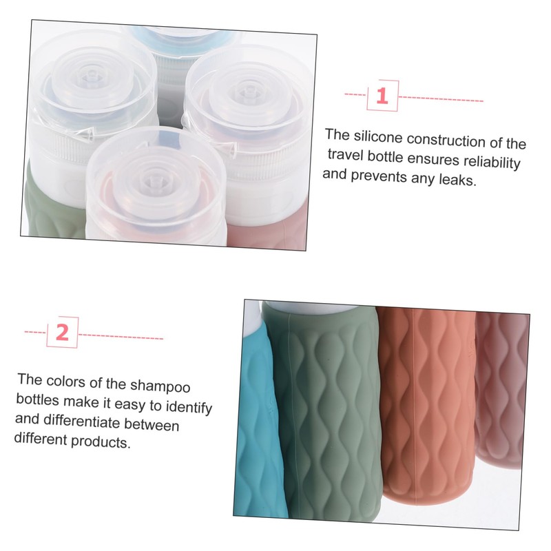 WOONEKY 4pcs Travel Bottles for Toiletries Includes Cherry Blossom with