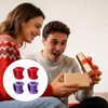 4 Pack Crochet Finger Guard Ring Set Red and Purple