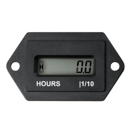 RileyFine Digital Hour Meter Adjustable Hour Meter for Small Engine Snowmobile Car Boat Lawn Mower Tractor Pump Air Compressor Marine Truck Vehicle Automotive (S-DC 4.5-90V)