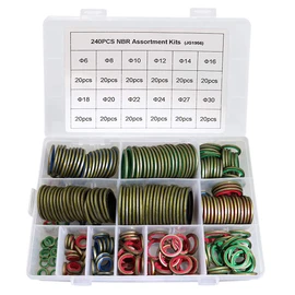KOOTANS NBR kit de anillo de metal, 240Pcs
