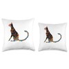 Mosaic Stretching Kitten Body Exercise Yoga Funny Cat Throw Pillow