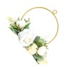 Floral Hoop Metal Ring Wreath Artificial Wall Hanging Wreath for