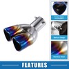 A ABSOPRO Car Double Exhaust Tip Pipe Heart Shape 2.5