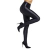 Gatta Shiny Black Opaque Tights, Black, XL