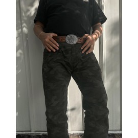 TYWestyles Vintage Celtic Pattern Cross Belt Buckle For Men Women (Antique Silver Cross-05, Large)