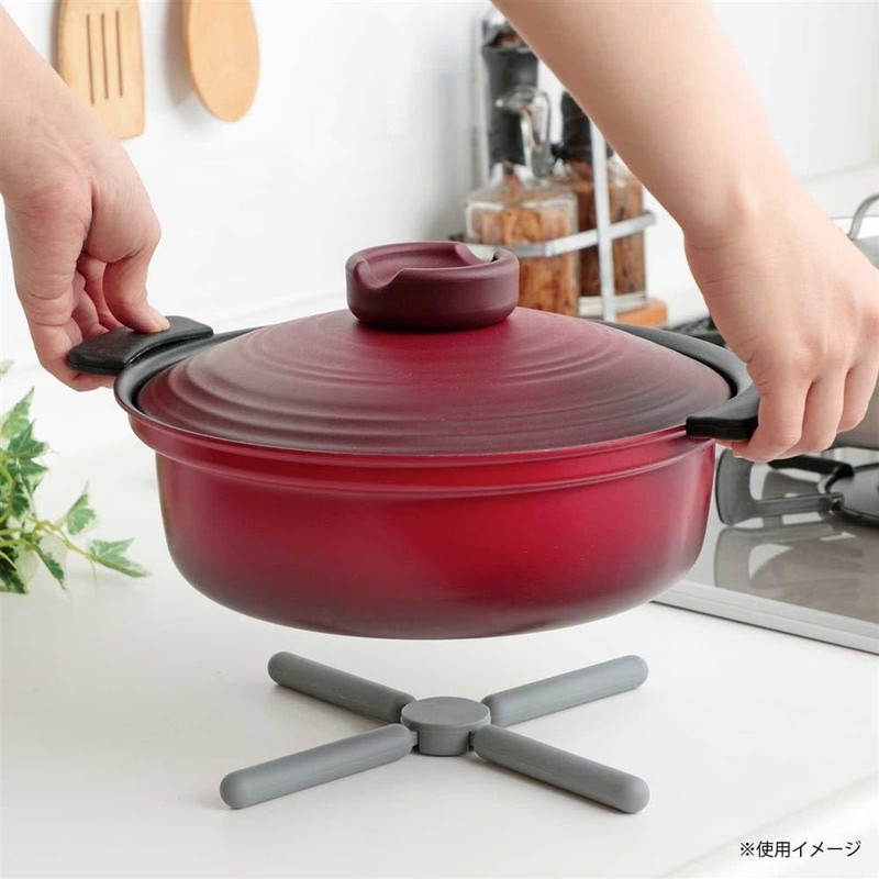 Cainz Foldable Trivet, Width 8.9 inches (22.7 cm), Depth 8.9