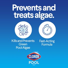 Clorox® Pool&Spa™ Swimming Pool Algaecide, Prevents and Treats Pool Algae, Non-Foaming, 1 Quart (Pack of 1)