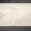 Abani Nuevo Collection Area Rug - Transitional Beige/Cream Design -7'9"