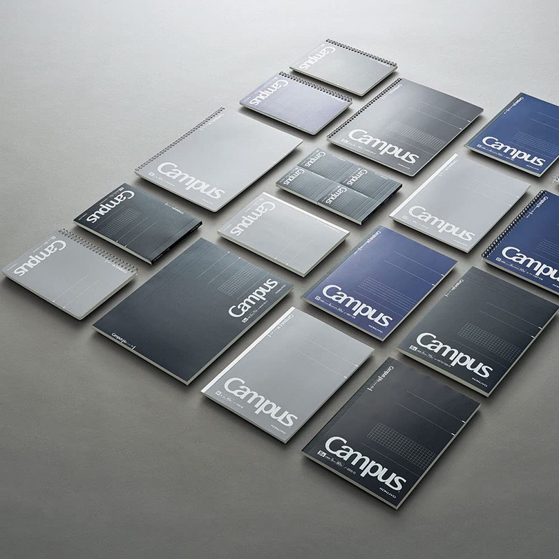 Kokuyo Notebook, Campus Notebook, Graph Ruled, Semi-B5, Black, Pack of