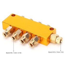 Oil Distributor Valve, Oil Distributor 4-Way (1 Inlet 4 Outlet), Adjustable Oil Distributor Valve, O-Rings for Car Automatic Transmission