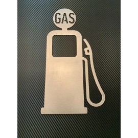 Metal By Rhody Plain Gas Pump- Plasma Cut Metal Garage Wall Art Man Cave, Rat Rod, Engine