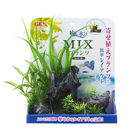 Gex GEX Healing Water Scene Mix Plants Rock, Black