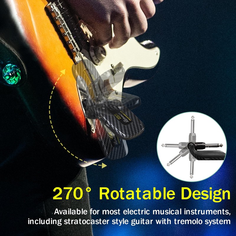 5.8GHZ Wireless Guitar System, Rechargeable Digital Wireless Guitar Transmitter Receiver