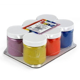 Hygloss Products Colored Play Sand - Colorful Craft Art Bucket O' Sand, 6-Ounce