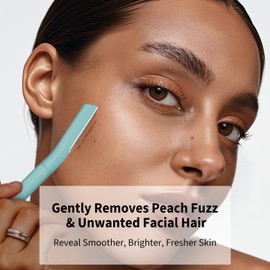 Face Razors for Women, Dermaplane Razor for Women Face, Eyebrow Razor, Dermaplaning Tool, Gentle Exfoliation Microblades for Sensitive Skin, Peach Fuzz Remover