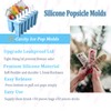 Silicone Popsicle Molds with Sticks Wpunwen 12 Cavity Ice Popsicle
