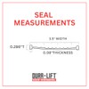 DURA-LIFT Garage Door Double-T Rubber Weather Seal 8' Wide Doors