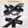 sourcing map 2 Pcs Structural Pipe Connectors, 1-1/8" 4-Way Metal