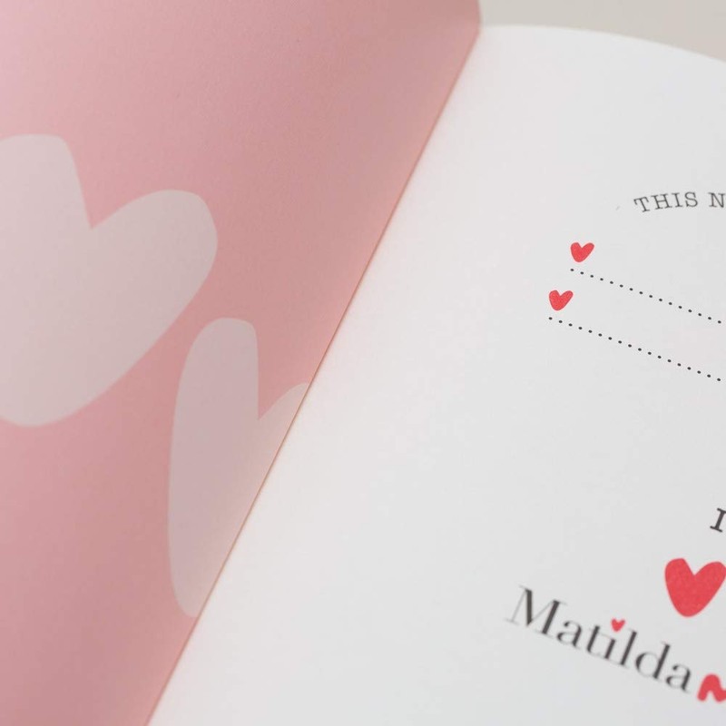 Matilda Moo Notebook - A5 Lined - Hearts - Blue