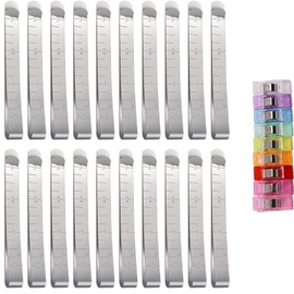 20 PCS Stainless Steel Hemming Clips,3 Inch Measurement Ruler Sewing Supplies,Metal Hem Clips Metal Hem Sewing Tool Hem Marker Tool for Fabric Clips Measurement Ruler