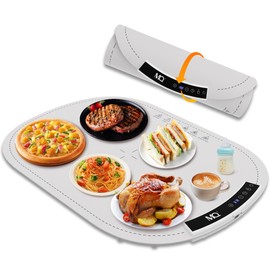 Warming Mat for Food Extra Large Extra Large Portable Food Warming Mat for Buffet Roll Up Electric Warming Trays for Food Electric Warming Tray (Grayish)