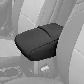 Diver Down Neoprene Center Console Cover - Fits Jeep 2018-2023 Wrangler JL & Gladiator JT - Jeep Console Cover - Doesn't Burn Your Elbow - Tight Custom Fit - Comfortable Foam Armrest Pad (Black)