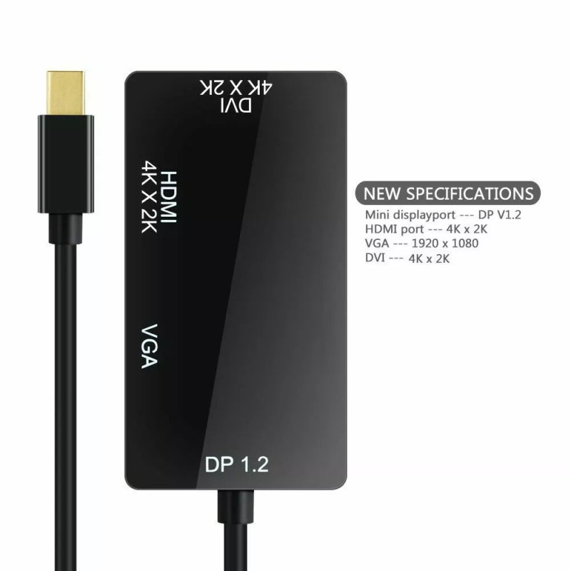 Unbranded/Generic Thunderbolt/Mi - MINI DP to HDMI Black