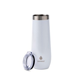 Manna Sleek Champagne Flute Tumbler - 9 Oz - White