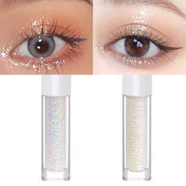 Liquid Glitter Eyeshadow 2pcs,Glitter Eyeshadow Makeup Kit,Shimmer Liquid Eye Shadow Stick,Waterproof Long Lasting Shiny Colorful Glitter Eye Shadow for Women Girls (#01#03)