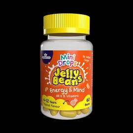 Natures Aid Mini Drops Jelly Beans Energy & Mind Tropical Flavour 60 Beans
