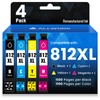 ALLWORK 812XL New Version Remanufactured Ink Cartridges Replacement for Epson