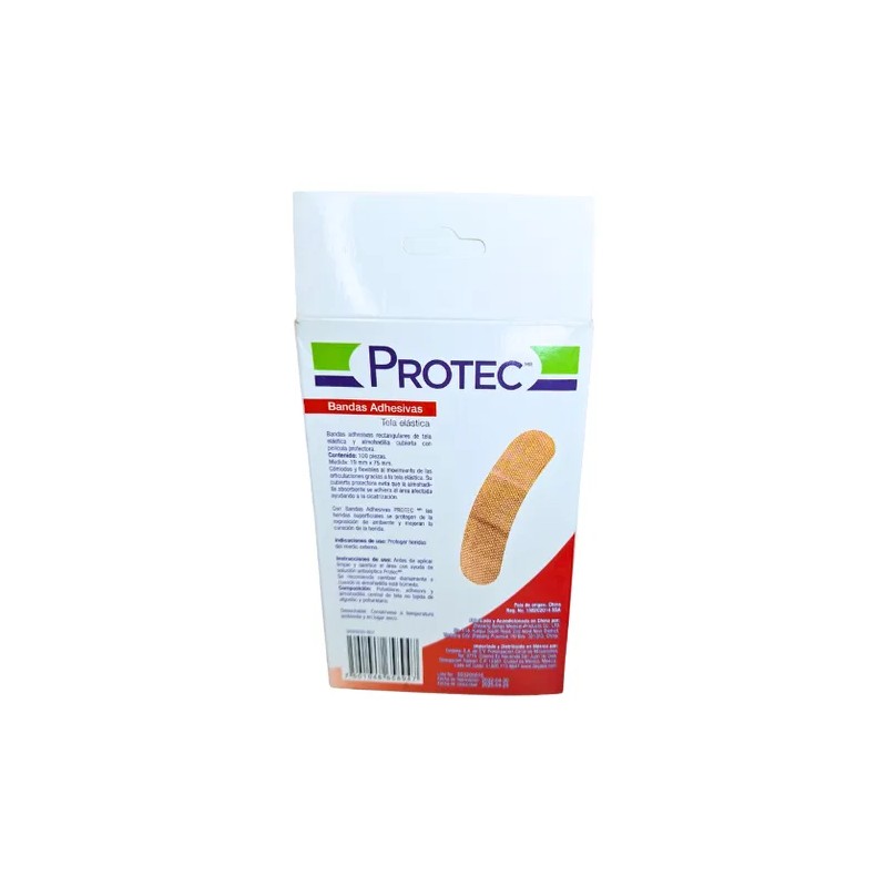 Pack 4 Cajas De Curitas Adhesivas Protec (400 Pzas)
