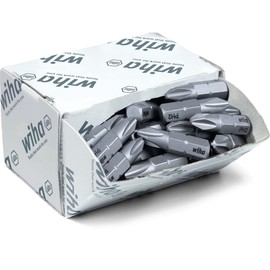 Wiha Bit Set Standard 25 mm Phillips (PH2) 50-Piece 1/4 Inch in Bulk Pack (08048)