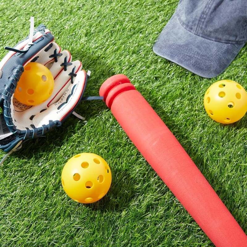 12 Pack Plastic Baseballs for Adults, Sports Training Equipment, T-Ball,